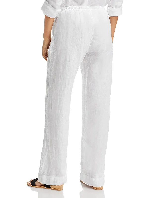 by Jenny Graham Womens Linen Casual Wide Leg Pants