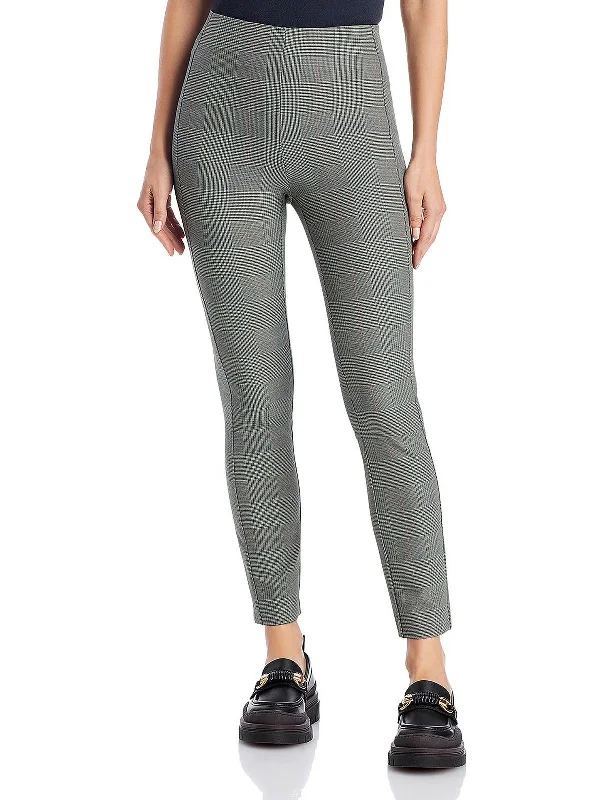 Simone Womens Plaid Extra Slim Ankle Pants