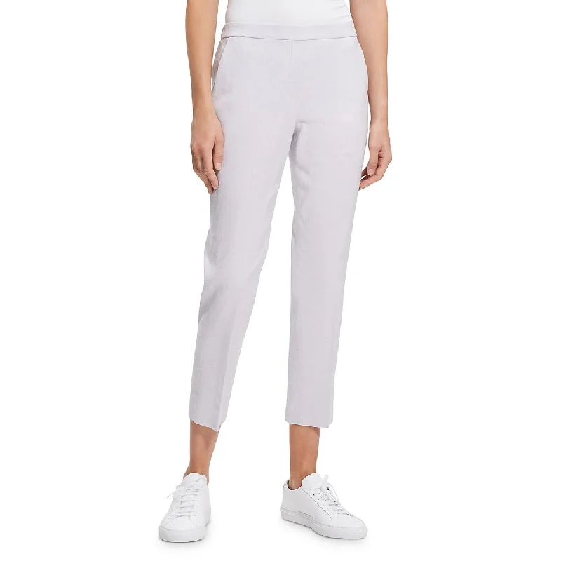 Theory Womens High Rise Stretch Cropped Pants