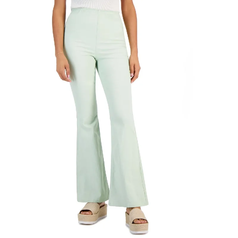 Tinseltown Womens Juniors High Rise Flare Flared Pants