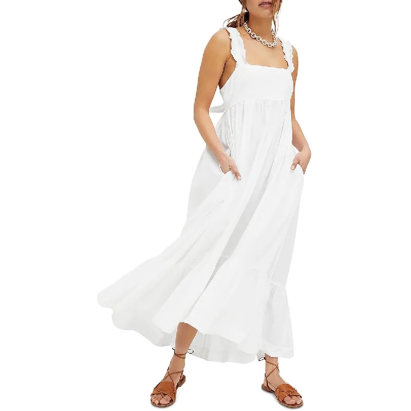 Free People Womens Long Flowey Midi Dress