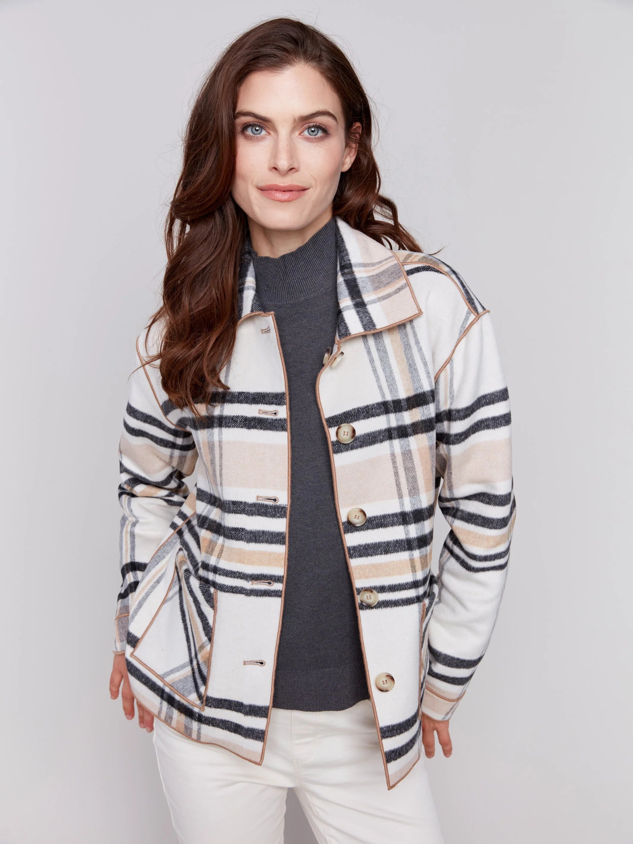 C.B C6185X Reversible Plaid Jacket